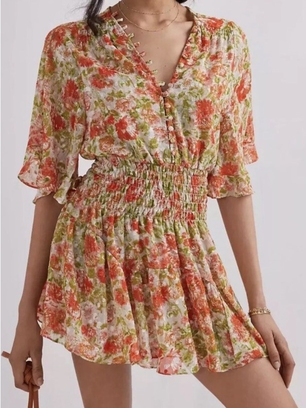 MISA Los Angeles mini floral dress